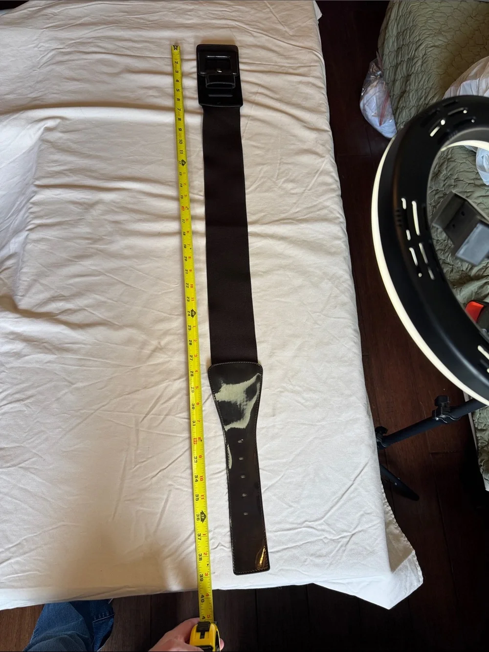 New York & Company Wide Stretch Waist Belt - Brown